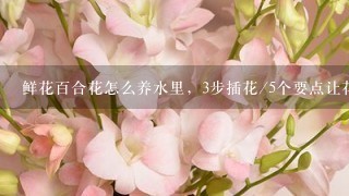 鲜花百合花怎么养水里，3步插花/5个要点让花开更持