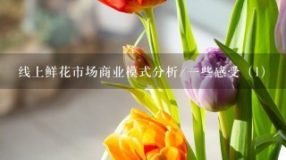 线上鲜花市场商业模式分析/一些感受（1）