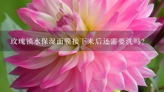 玫瑰锁水保湿面膜接下来后还需要洗吗？