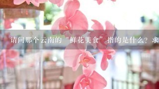 请问那个云南的“鲜花美食”指的是什么？求大神告知