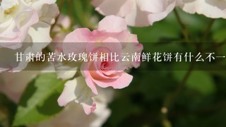 甘肃的苦水玫瑰饼相比云南鲜花饼有什么不一样的，或