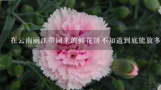 在云南丽江带回来的鲜花饼不知道到底能放多久，它