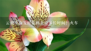 云南斗南发鲜花到北京多长时间？火车