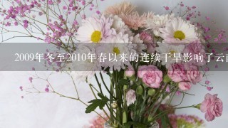 2009年冬至2010年春以来的连续干旱影响了云南鲜花质量，却提高了鲜花的价格，2010年作为冬虫夏草主要产地之一的青海...