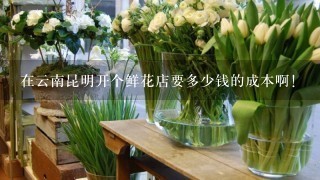 在云南昆明开个鲜花店要多少钱的成本啊！