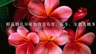 鲜花婚礼30桌加背景布置，花车，全套大概多少钱啊