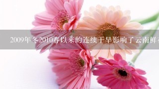 2009年冬2010春以来的连续干旱影响了云南鲜花的质量，却提高了鲜花的价格。2010年，作为冬虫夏草主产地之1的青海玉...