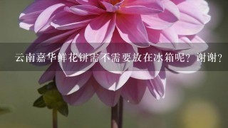 云南嘉华鲜花饼需不需要放在冰箱呢？谢谢？