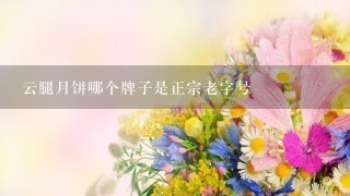 云腿月饼哪个牌子是正宗老字号