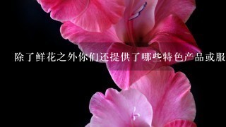 除了鲜花之外你们还提供了哪些特色产品或服务呢